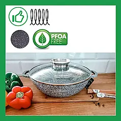 Каструля казан 5.5 л Edenberg з антипригарним гранітним покриттям 32 см