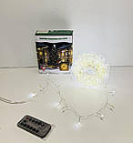 Гірлянда роса тепла біла 100 м колючка (мішура) на ялинку 2000 led (BIG), фото 2