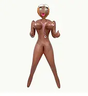 Лялька для вечірок, надувна жінка для приколу, надувна темношкіра лялька, лялька мулатка для жарту, лялька на день народження