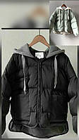 Стильна та зручна жіноча курточка з капюшоном 42-44, 44-46