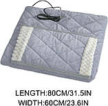 USB електричний плед з кишенею для рук, портативний обігрівач для дому, офісу та подорожей, сірий, 80x60 см, фото 7