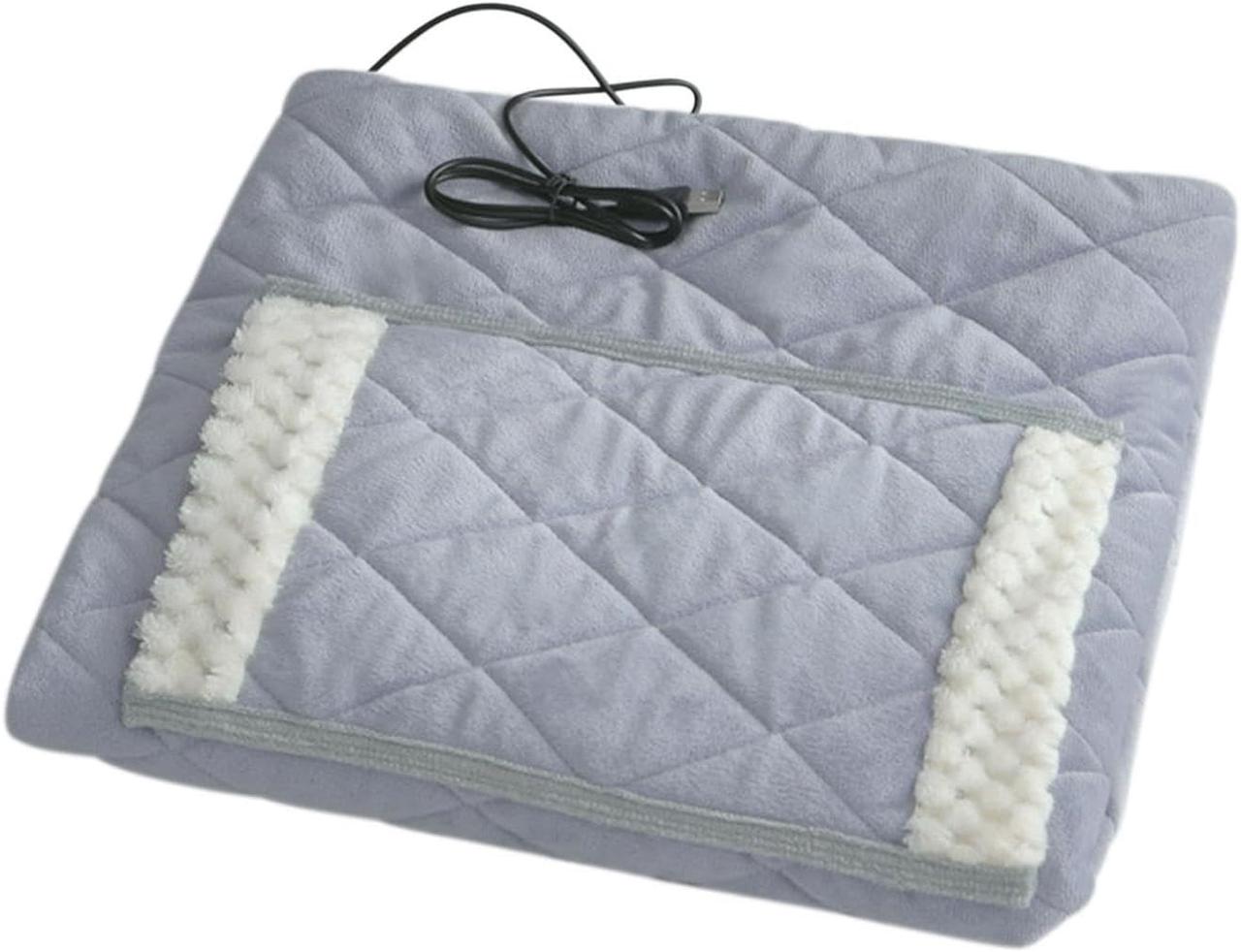 USB електричний плед з кишенею для рук, портативний обігрівач для дому, офісу та подорожей, сірий, 80x60 см, фото 1