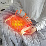 USB електричний плед з кишенею для рук, портативний обігрівач для дому, офісу та подорожей, сірий, 80x60 см, фото 3