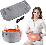 Електричний обігрівальний пояс з кишенею для рук USB для менструальних болів і болів у суглобах, фото 5