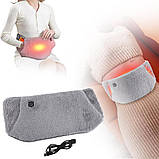 Електричний обігрівальний пояс з кишенею для рук USB для менструальних болів і болів у суглобах, фото 6