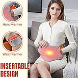 Електричний обігрівальний пояс з кишенею для рук USB для менструальних болів і болів у суглобах, фото 4