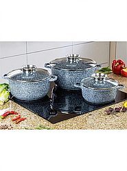 Набір каструль Edenberg із гранітним антипригарним покриттям 6 предметів