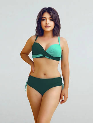 Купальник раздельный Fuba 22107 Элиза морская волна(В НАЛИЧИИ ТОЛЬКО 48 54 УКР р-ры), фото 1