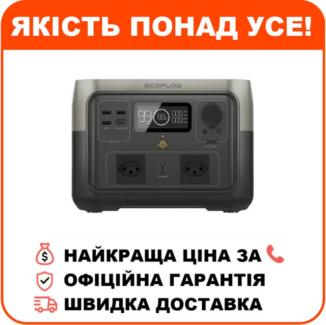 Портативне джерело живлення EcoFlow RIVER 2 MAX Switzerland Version 500Вт, фото 1