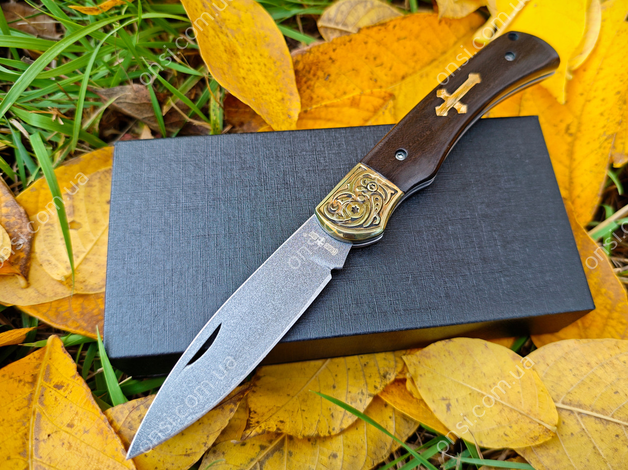 Ніж складаний з дамаської сталі D- 286 (Дамаск), фото 1
