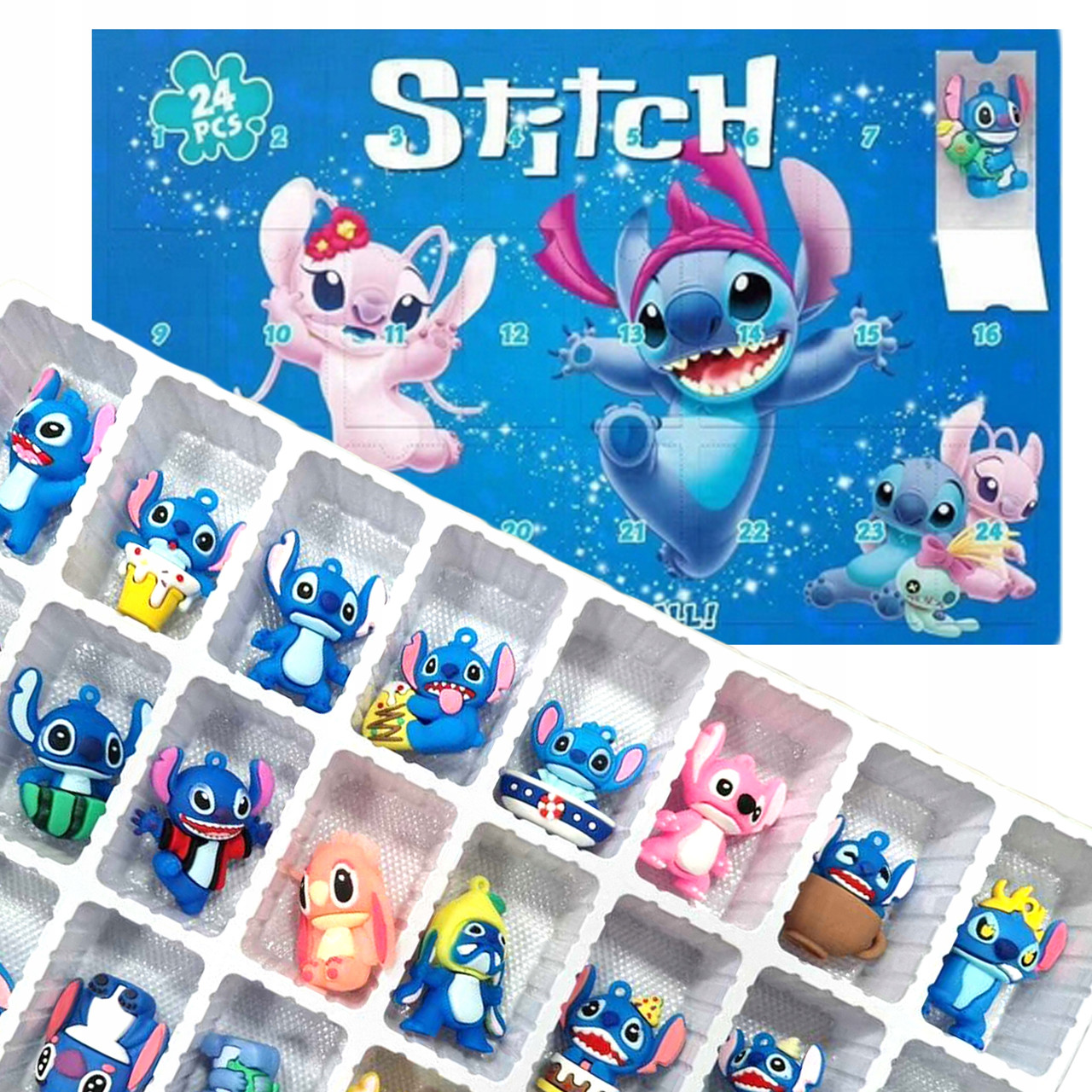 Стіч Адвент Календар для дітей. 24 фігурки, фото 1