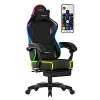 Комп'ютерне крісло Huzaro Force 3.7 RGB Black тканина