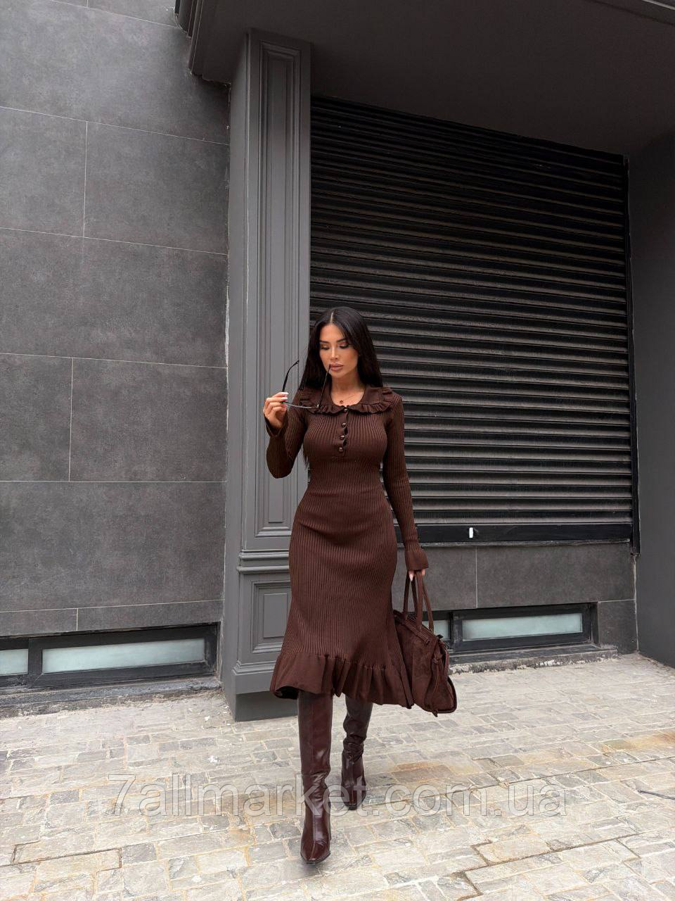 Плаття жіноче машинне в'язання розмір стандарт 42-46 (2кв) "DIVA" недорого від прямого постачальника, фото 1