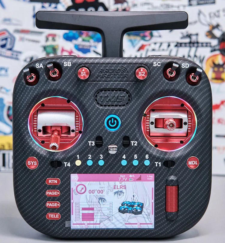 Апаратура керування Radiomaster TX15 Max Red Black алюмінієві підвіси AG02 Пульт + Чохол НОВИНКА 2025, фото 1