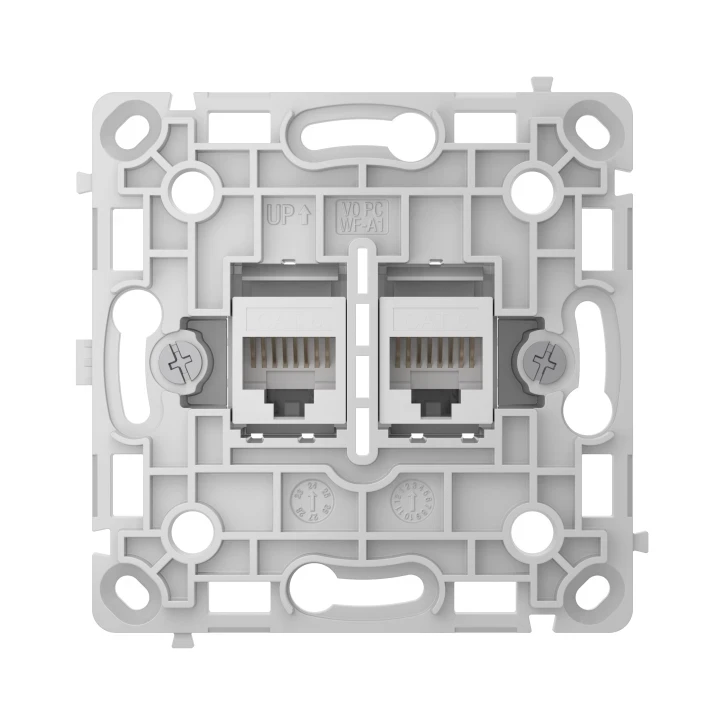 Механізм розетки Ajax OutletCore (LAN) Vertical White, фото 1