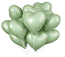 Фонтан з фольгованих куль Оливковий сатин 45 см 10 шт для фотозони