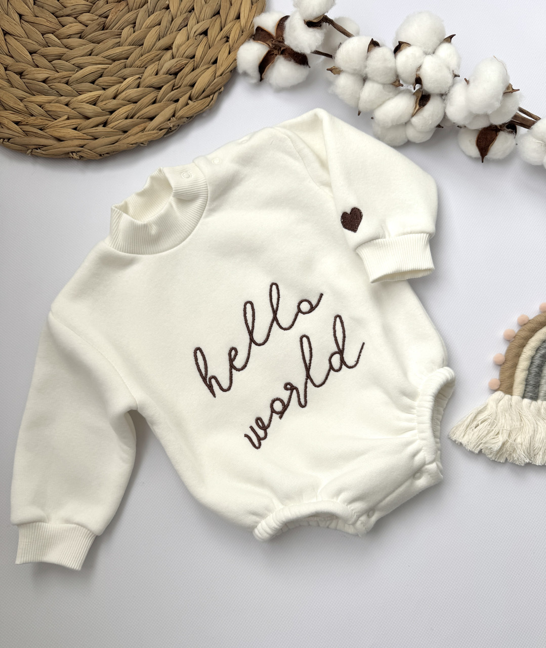 Теплий боді для новонароджених малюків (62,68,74 см), фото 1