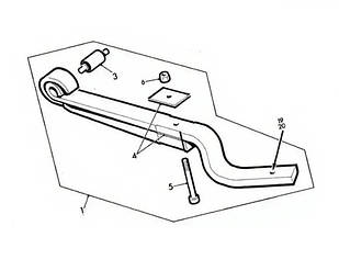Задня напіврессора DAF 45 для вантажівок WAK2853, WAK2854, AFRC125