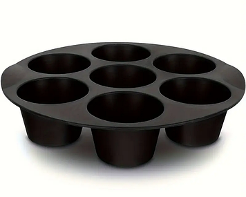Силіконова форма для випічки та закусок в аерогрилі Мафіни TYQ-15.5 чорний 15.5 см
