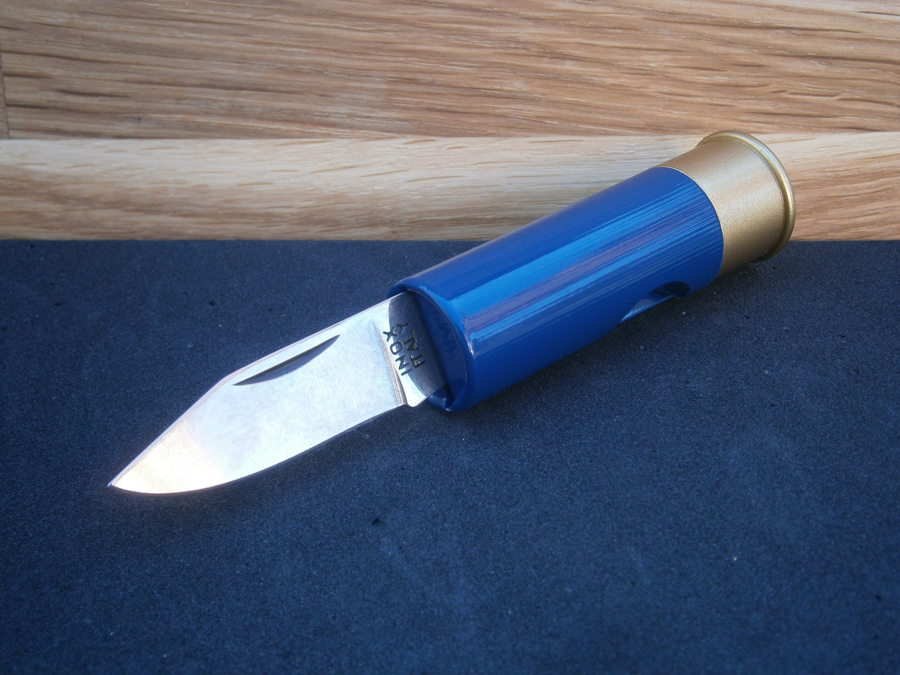 Ніж міні складаний Antonini Knives Old Bear "12 калібр" Gauge 12 Cartridge Knife 11,5 см синій, фото 1