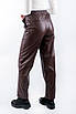 Штани на завʼязках екошкіра коричневі 30013 (2000000157375), фото 2