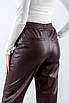 Штани на завʼязках екошкіра коричневі 30013 (2000000157375), фото 4