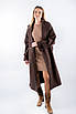Пальто двобортне довге коричневе 24525 (2000000157672), фото 2