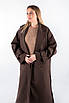 Пальто двобортне довге коричневе 24525 (2000000157672), фото 3