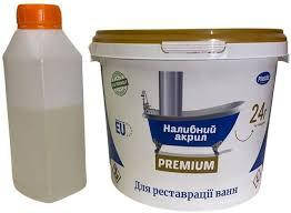 Рідкий наливний акрил Plastall з набором для реставрації ванн