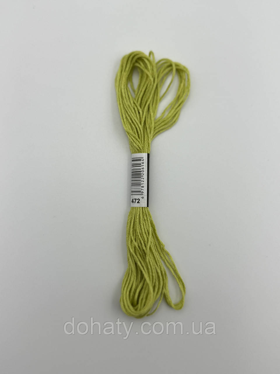Нитки муліне 472 Брунька - дуже світлий оливковий для вишивання, фото 1
