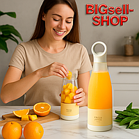 Міні блендер Mini juice для смузі, портативний, у формі пляшки, 300 мл.