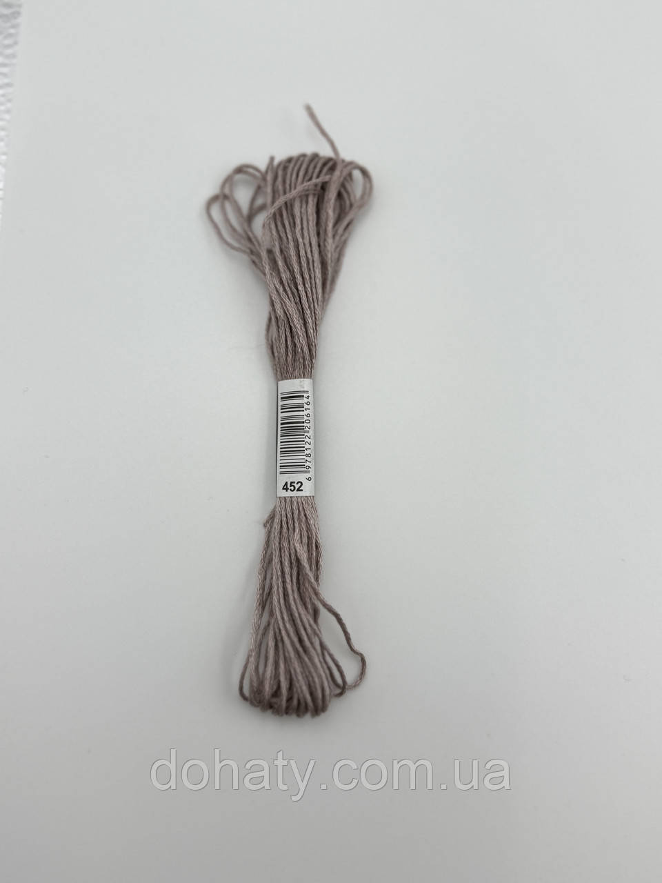 Нитки муліне 452 Пташиний сірий - світло-сірий для вишивання, фото 1