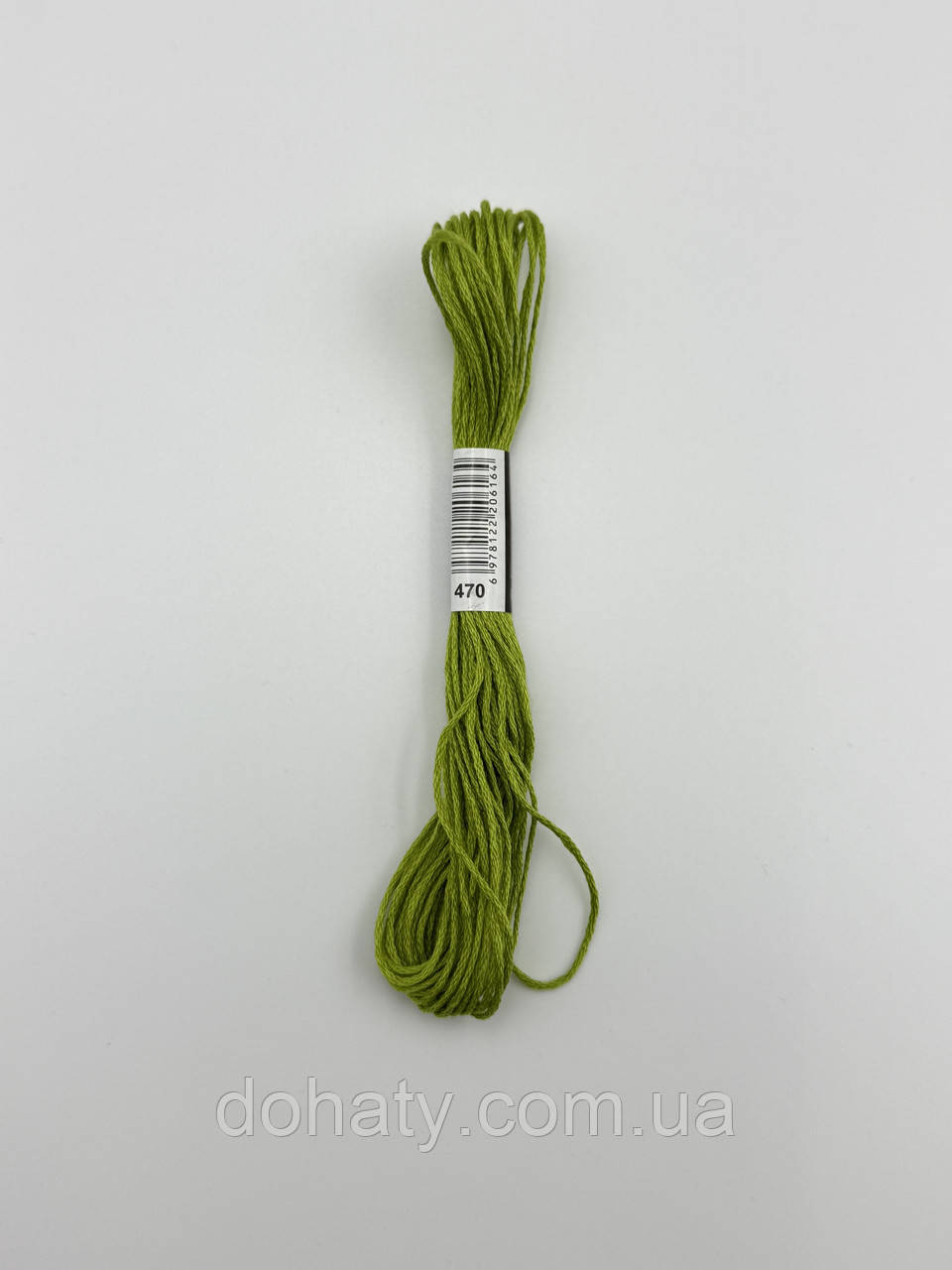 Нитки муліне 470 Світло-оливковий - м’який зелений для вишивання, фото 1