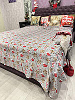 Новорічний плед із мікрофібри євро 200*230