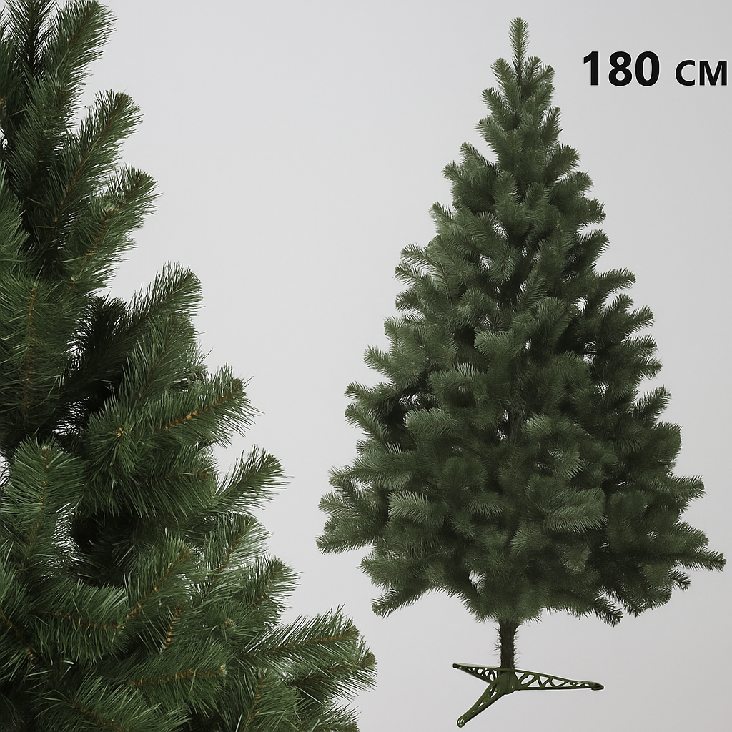 Ялинка штучна зелена 180 см Guia — густа, реалістична новорічна ялинка преміум-якості, фото 1