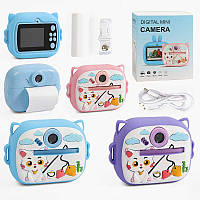 Фотоапарат принтер з кабелем Type-C для фото та відео SD карта термопапір силіконовий чохол у коробці