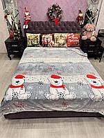 Новорічний плед із мікрофібри євро 200*230