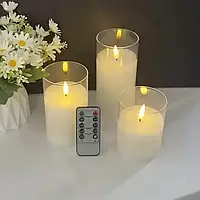 Набір свічок LED 10,12.5,15см з пультом