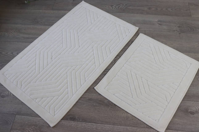 Комплект бавовняних килимків Tropikhome Shaggy, 2шт (100*60 см +50*60 см), фото 1