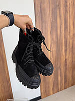 Ботинки МИУ черная замша ЗИМА Размер: 38 (24.5)