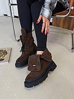 Черевики замша шоколад МІУ Размер: 36 (23.5)
