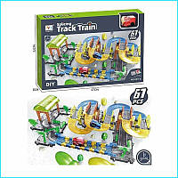 Трек 899-8 з локомотивом 76 деталей дитячий ігровий набір залізниця для дітей в коробці GA1