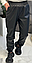 Штани-джогери жіночі шкіряні з кишенями красиві однотонні знизу на гумці, фото 6