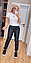Штани-джогери жіночі шкіряні з кишенями красиві однотонні знизу на гумці, фото 5