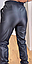 Штани-джогери жіночі шкіряні з кишенями красиві однотонні знизу на гумці, фото 8