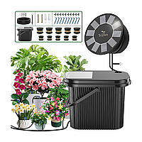 Комплект системы капельного полива TRJZWA на солнечной энергии с 10 пластиковыми горшками и ведром 38 литров