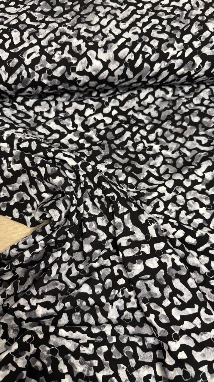 Стрейч кулір, чорний у сірі плямки, фото 1