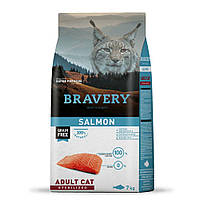 Bravery CAT Sterilized Salmon для дорослих стерилізованих котів, з лососем 7кг