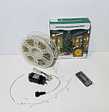 Гірлянда роса тепла біла 100 м колючка (мішура) на ялинку 2000 led (BIG), фото 3