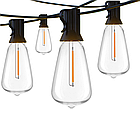 Ретро гірлянда вулична з лампочок 10 метрів 25 ламп retro lampa Вінтажна гірлянда теплого кольору, фото 3